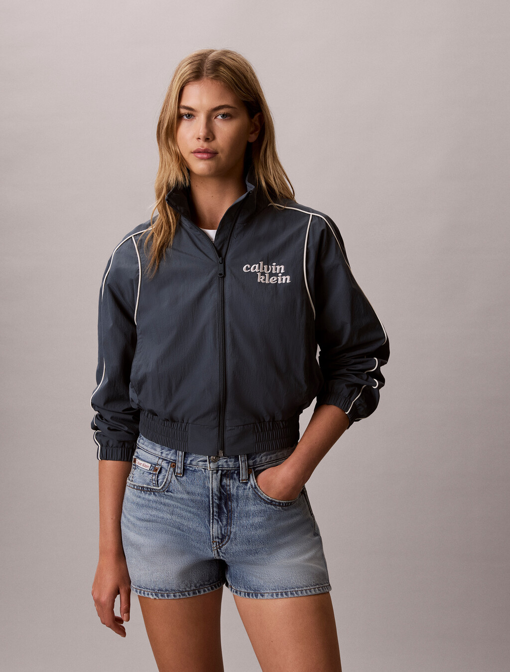 Nylon-Piping-Jacke