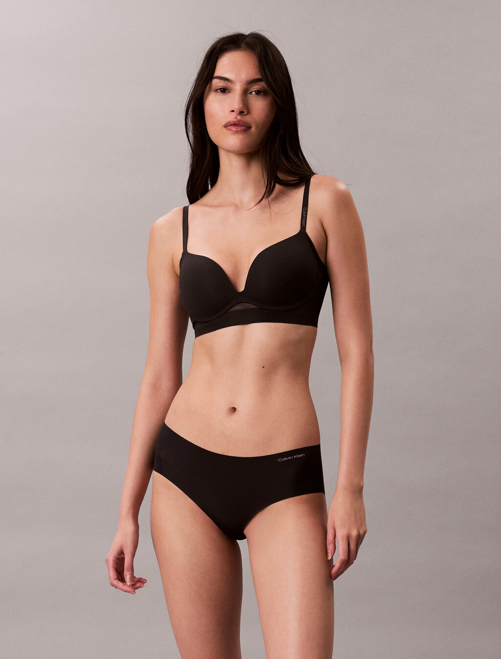 Invisibles Microfaser-Netz-Push-Up-Plunge-BH