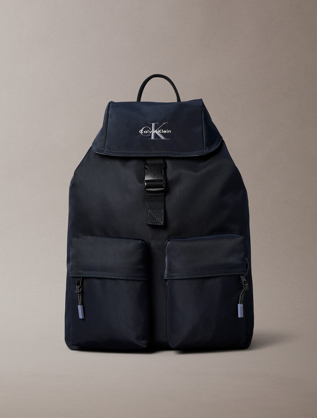 Nylon Monogram-Logo-Top-Flap-Rucksack