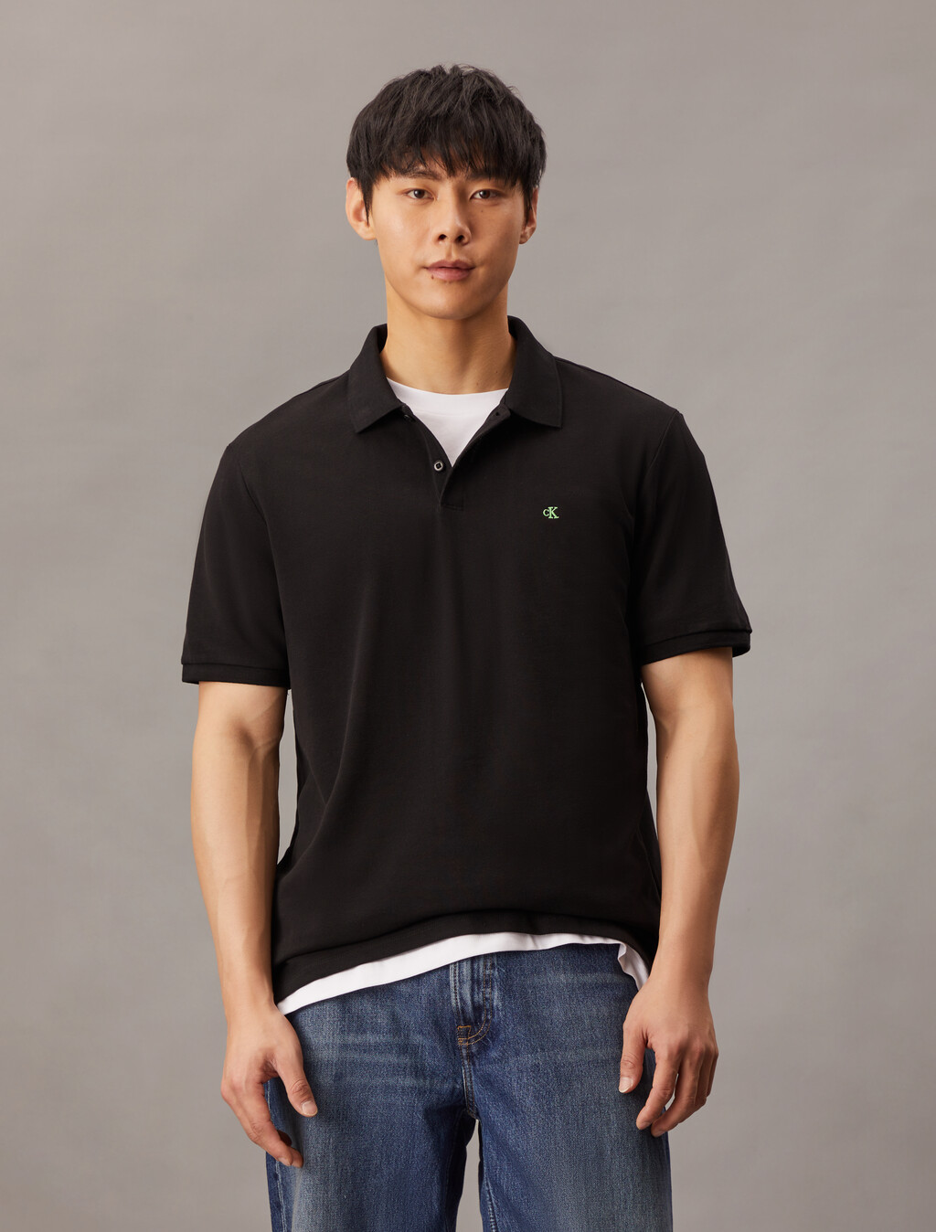 Baumwoll-Piqué-Poloshirt