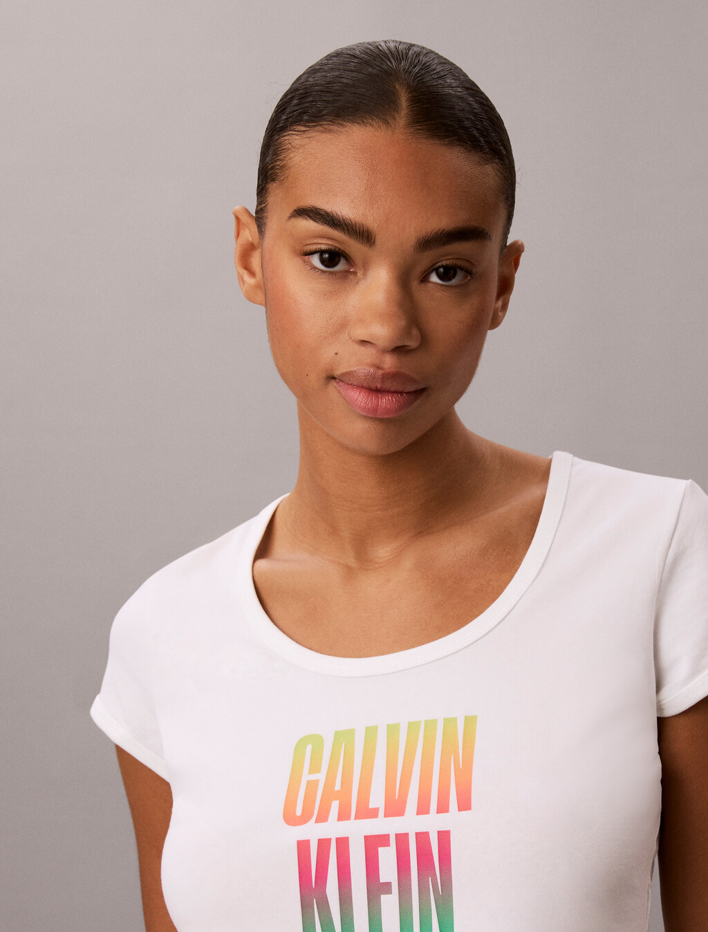 Slim Stretch Logo T-Shirt - Pride