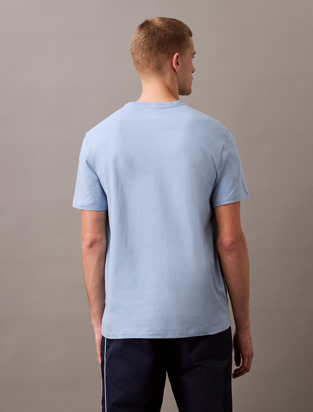 Glattes Baumwoll-Monogramm-Logo-T-Shirt