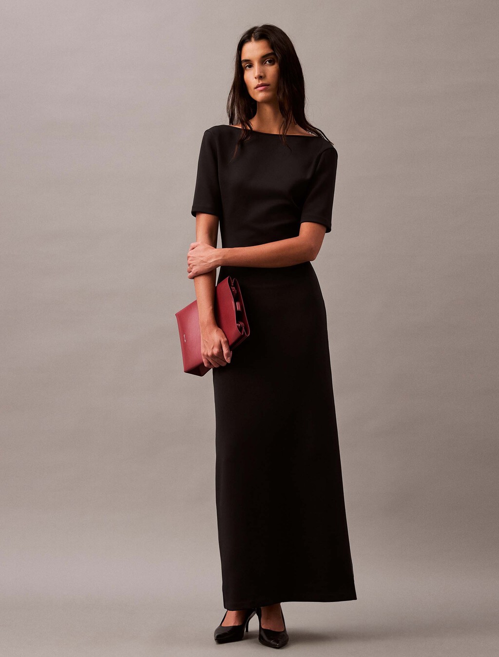 Rückenfreies Jerseykleid