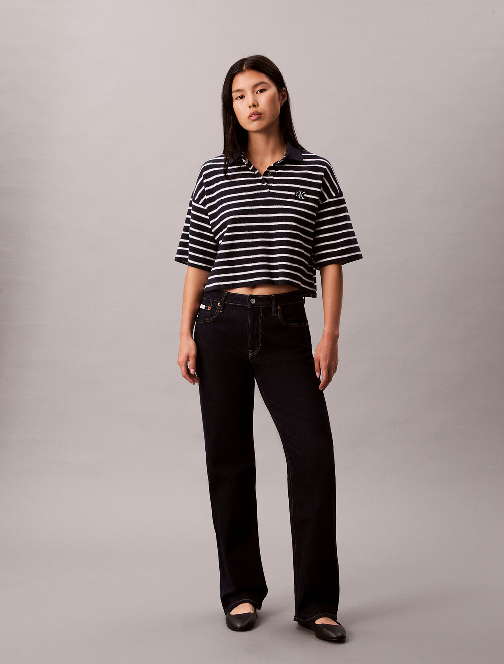 Streifen-Cotton-Piqué-Kurz-Polo