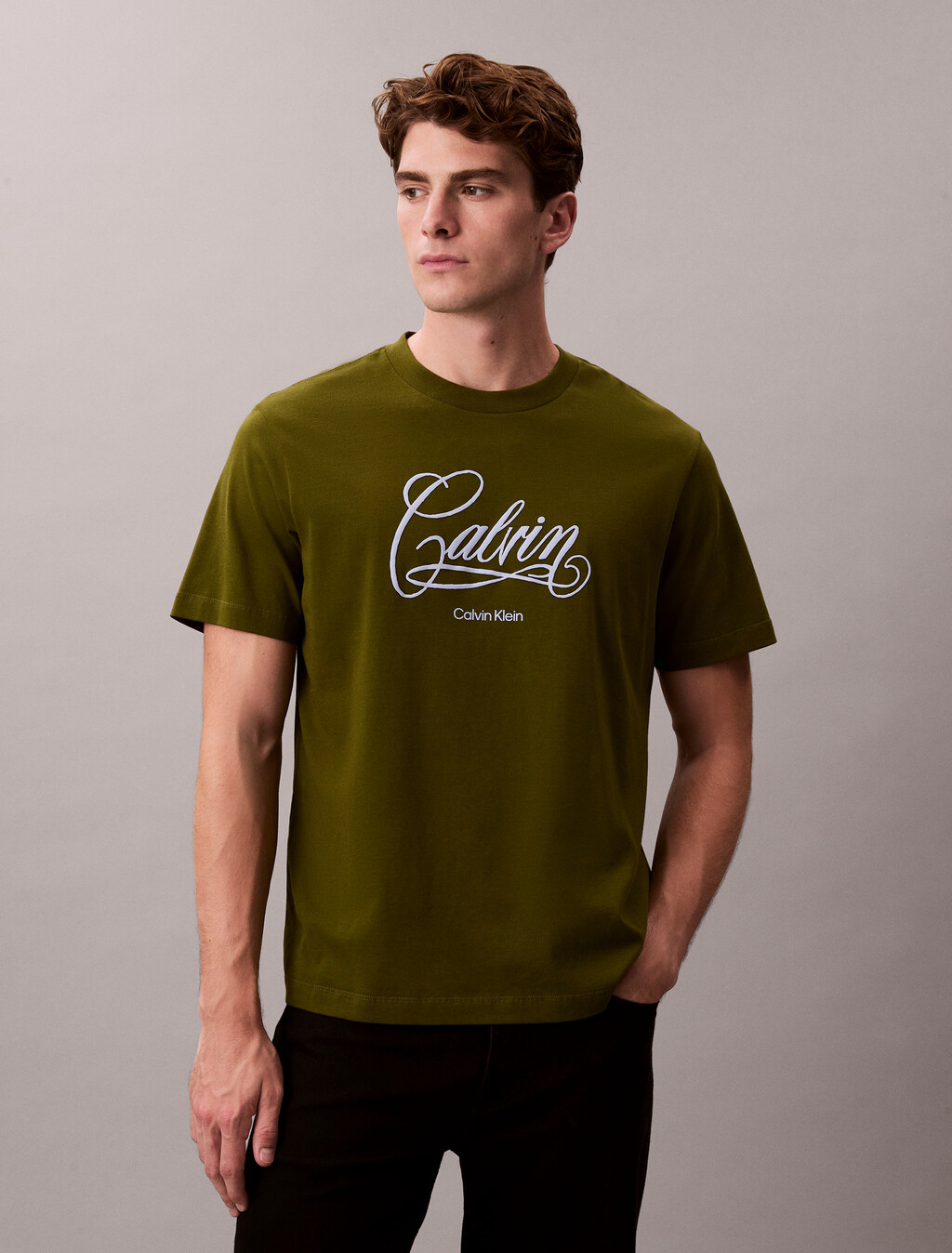 Script Logo Graphic Loose T-Shirt