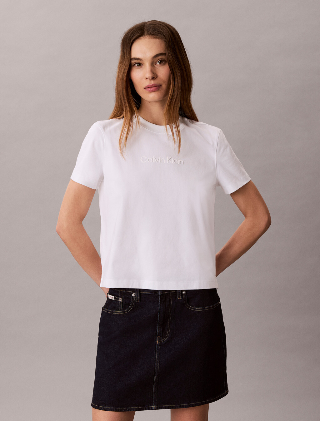 Kühles Jersey-Rundhals-T-Shirt