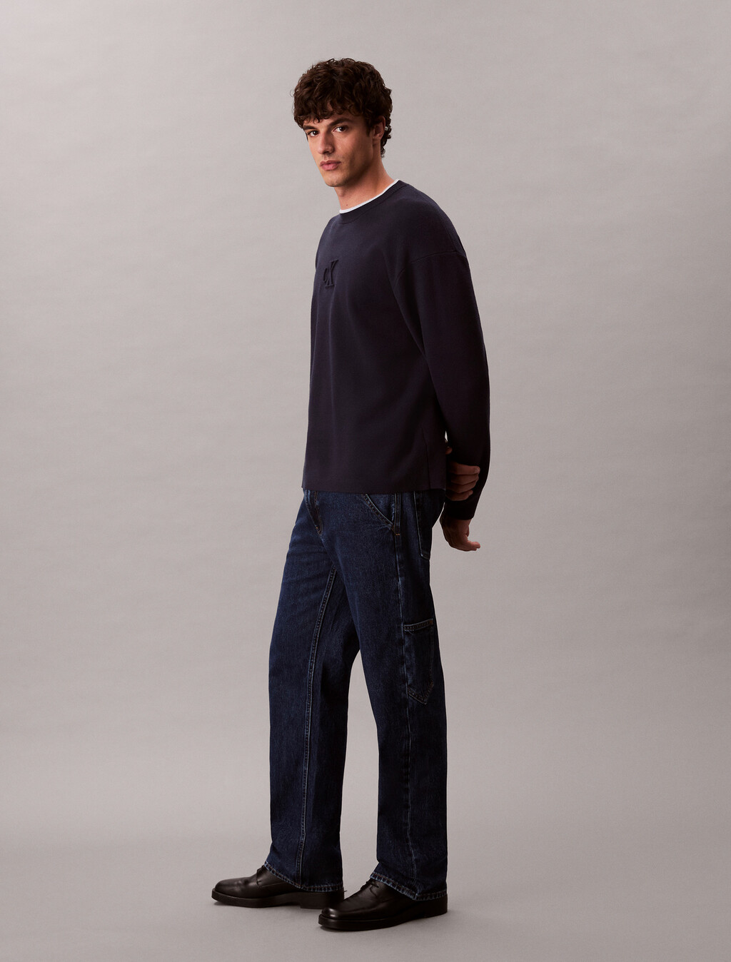 Gerade Bein-Holzfäller-Jeans