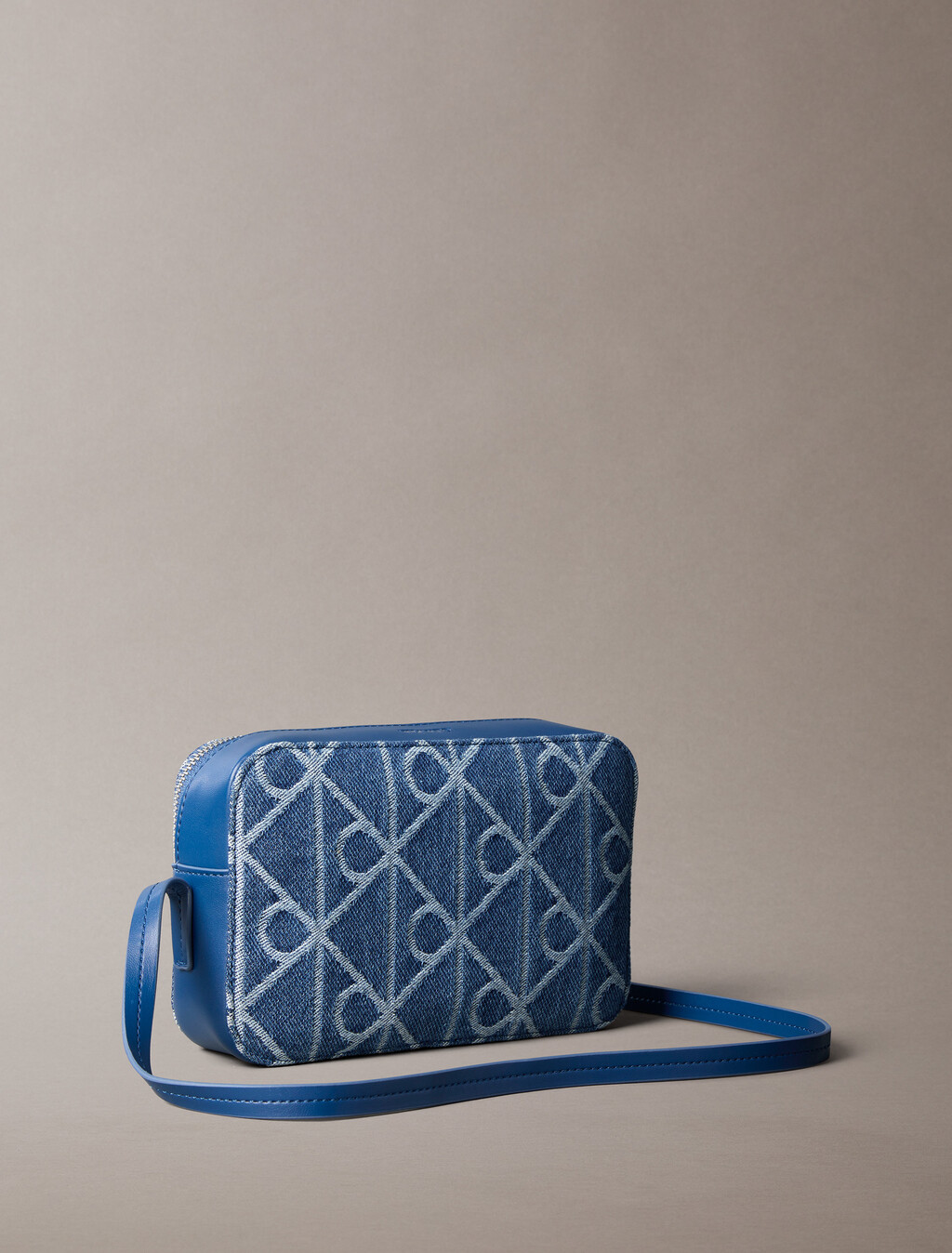 Denim Allover Emblem Logo Kamera-Tasche