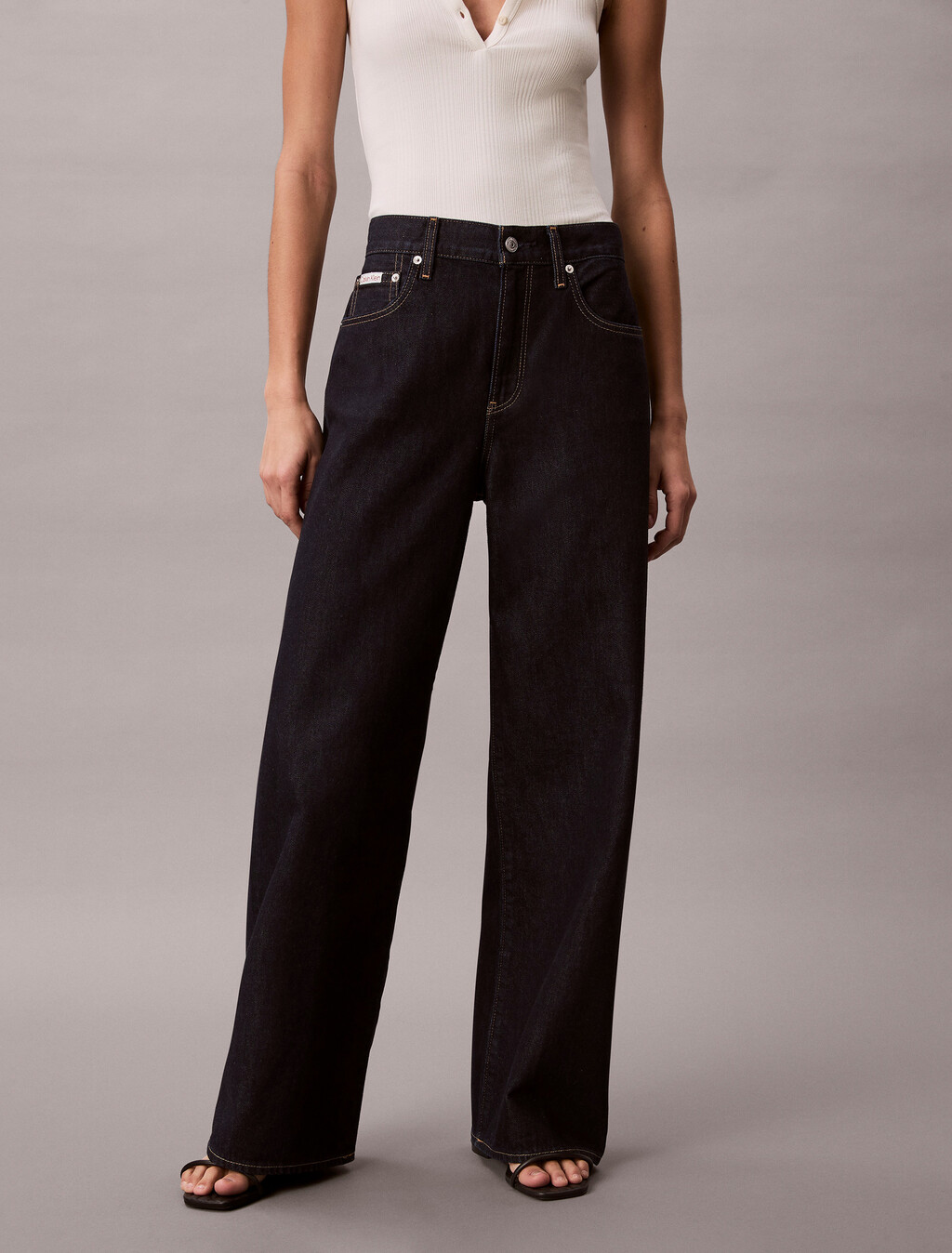 Eco Cool Weite Hose aus Jeansstoff