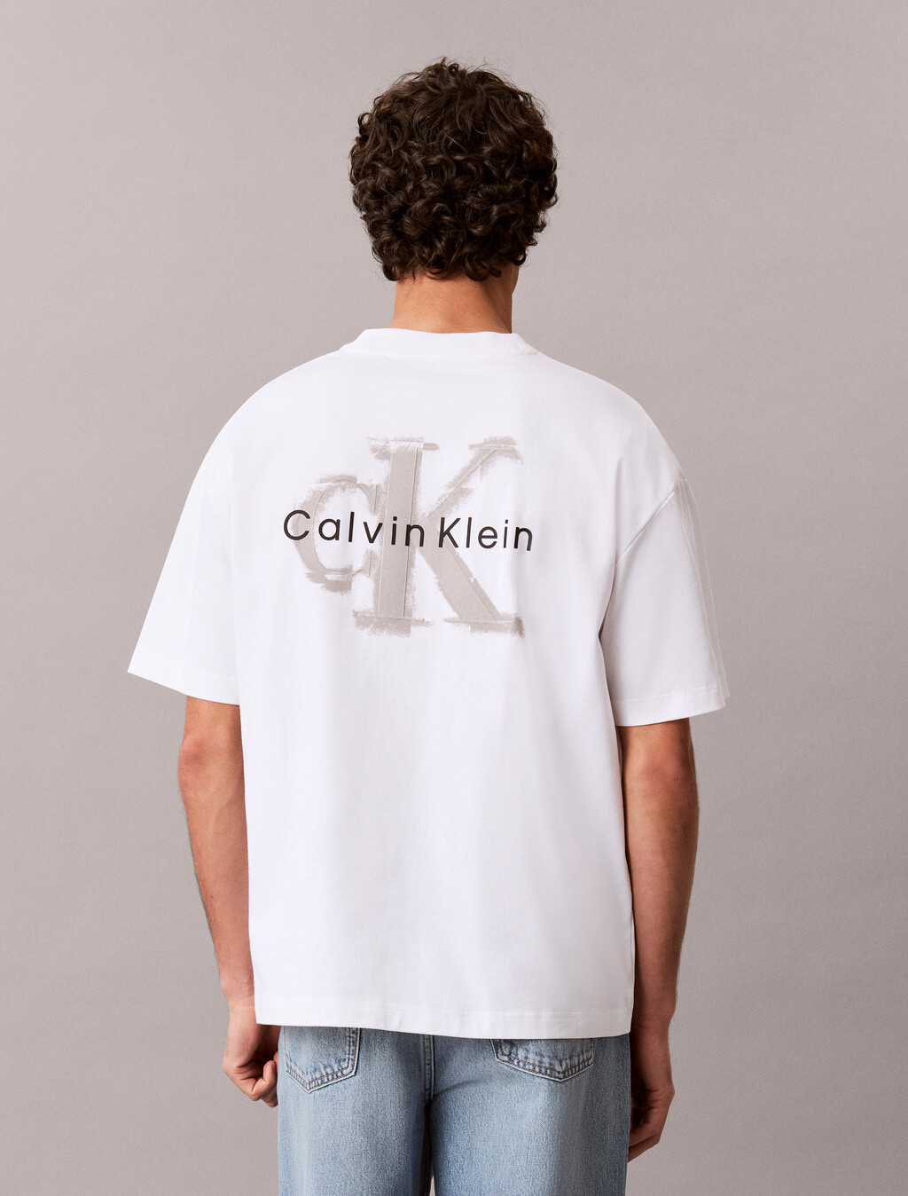 Oversized geprägtes Monogram-T-Shirt