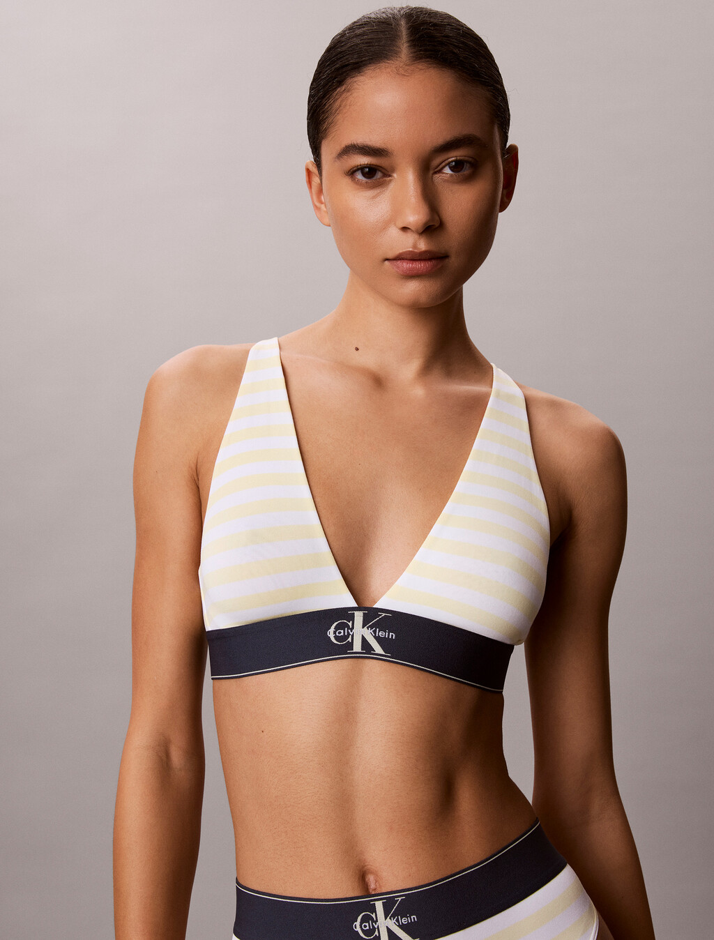 Triangle-Bralette - Grafisches Monogramm aus Mikrofaser mit Dehnbarkeit