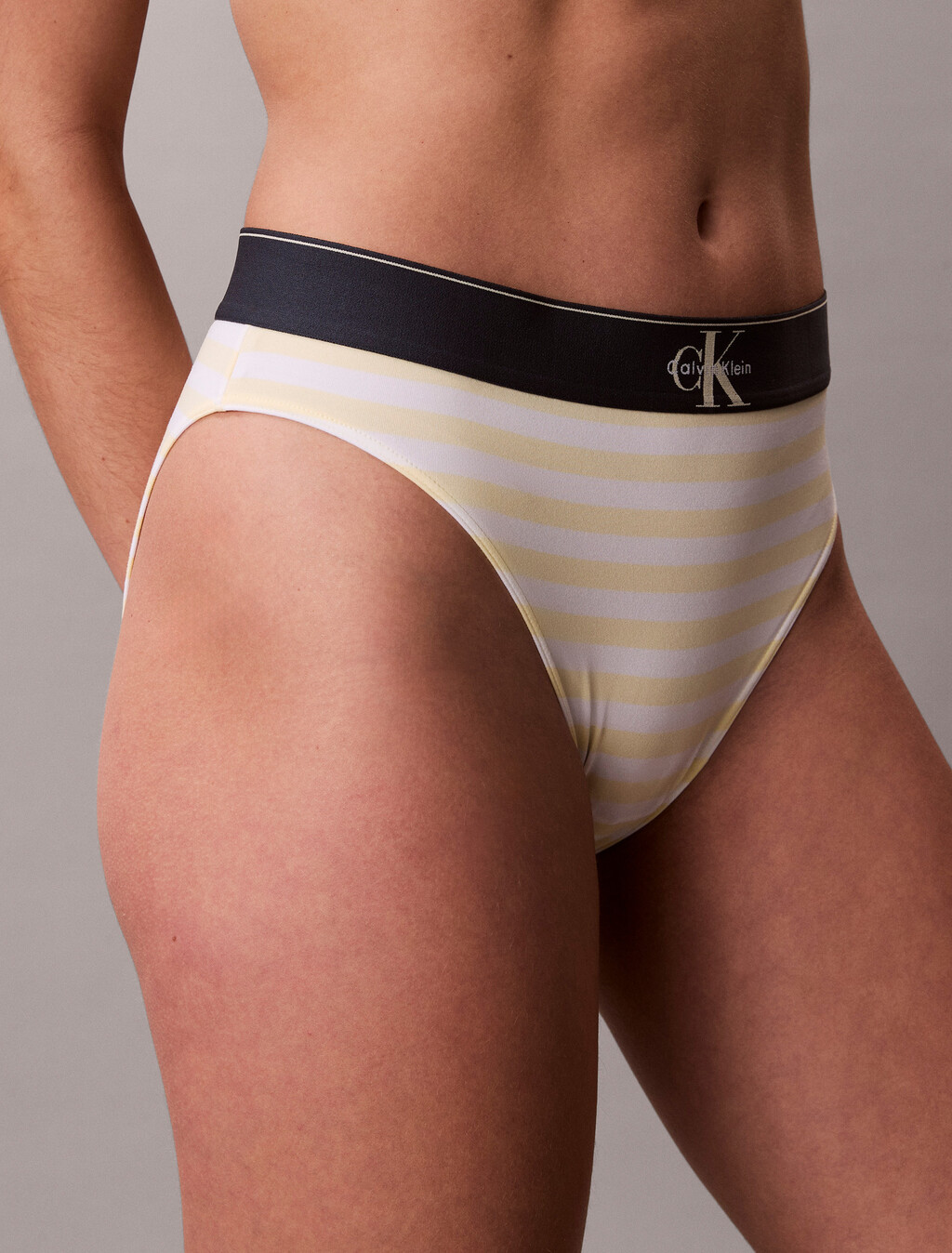 Bikini-Briefs mit hohem Bund - Grafisches Monogramm aus Mikrofaser mit Dehnbarkeit