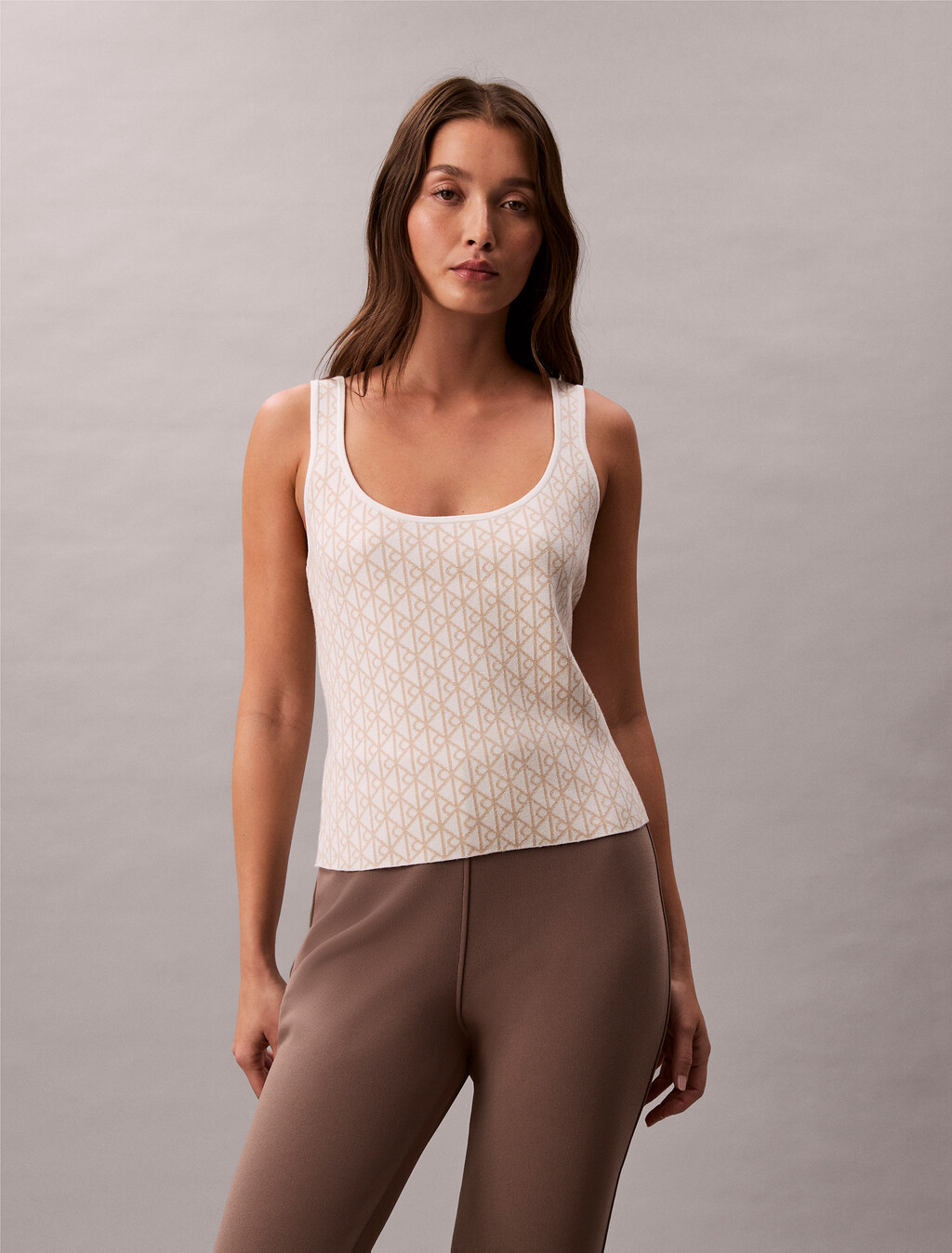 Monogram Tank Cardigan Zweiteiler