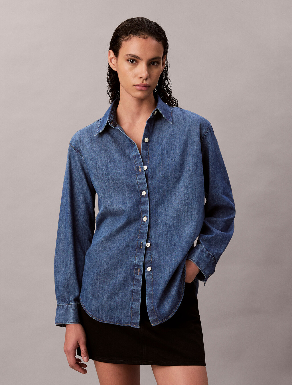 Übergrößeres Denimhemd