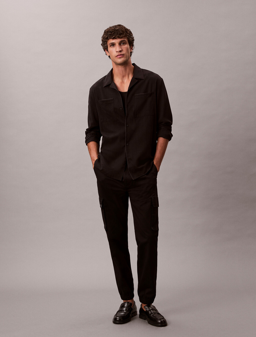 Skinny Twill-Hosen mit Taschen