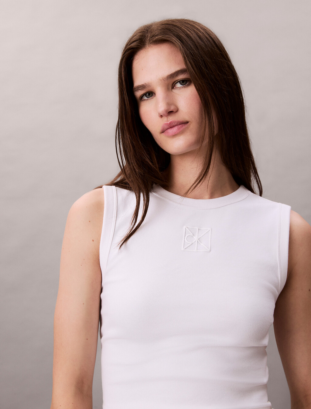 Rippengestricktes Tanktop