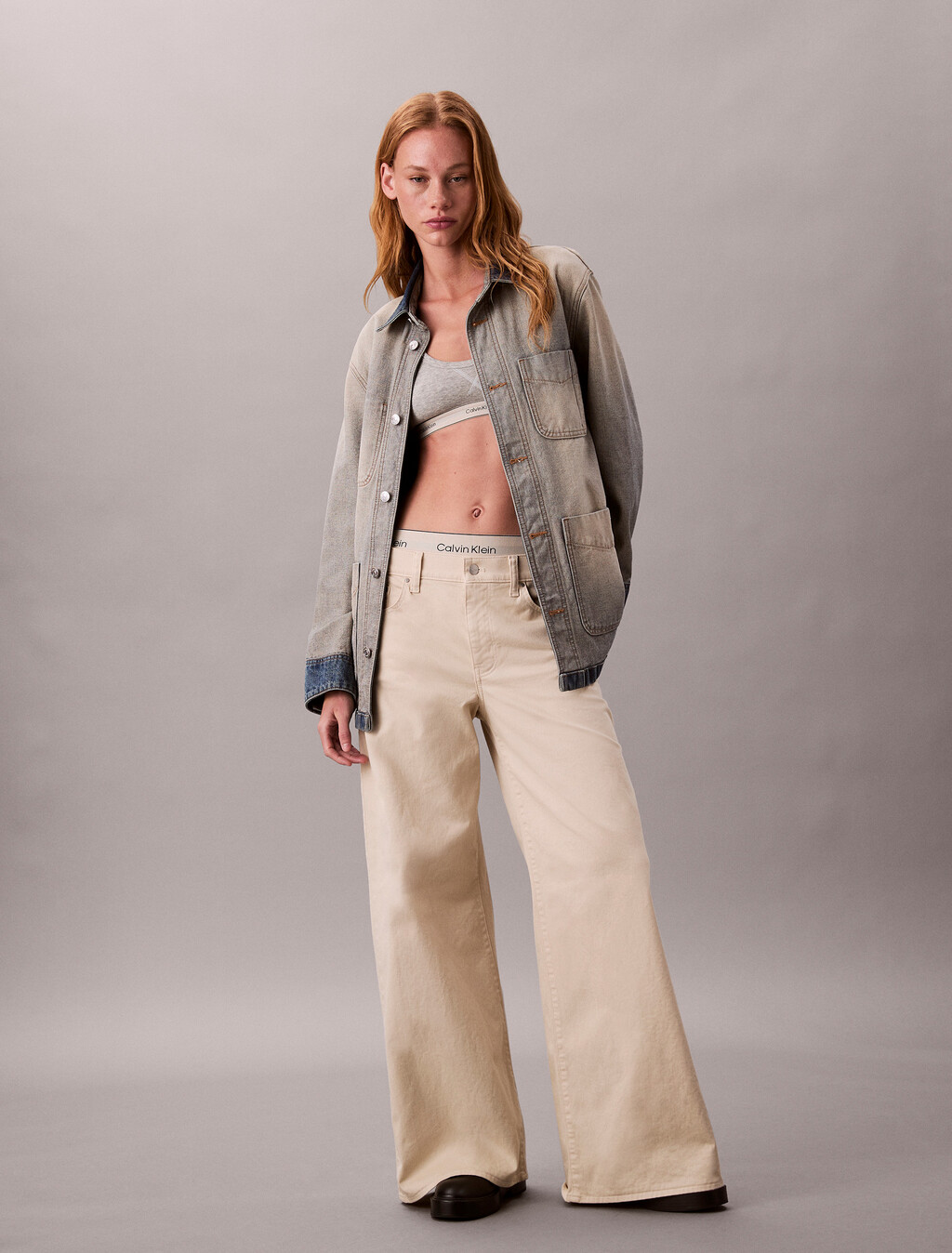 Super weite Hosen aus Twill