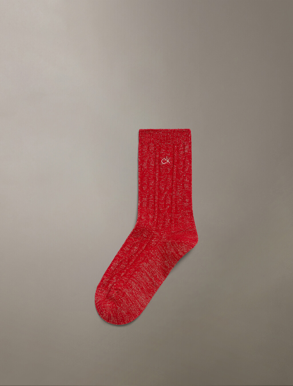 Cable-Strick-Rundhals-Socke