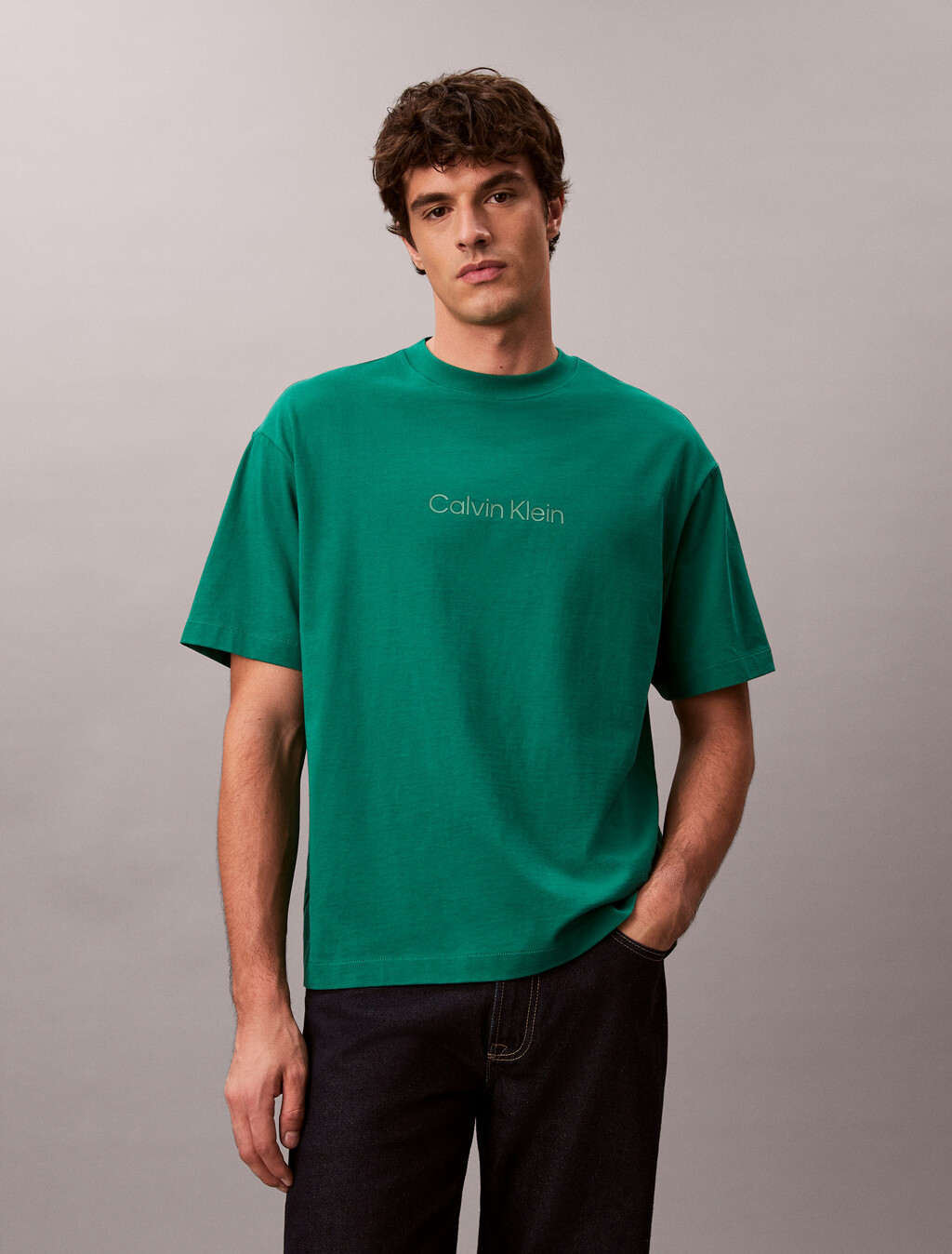 Calvin Logo Crew-Neck-T-Shirt