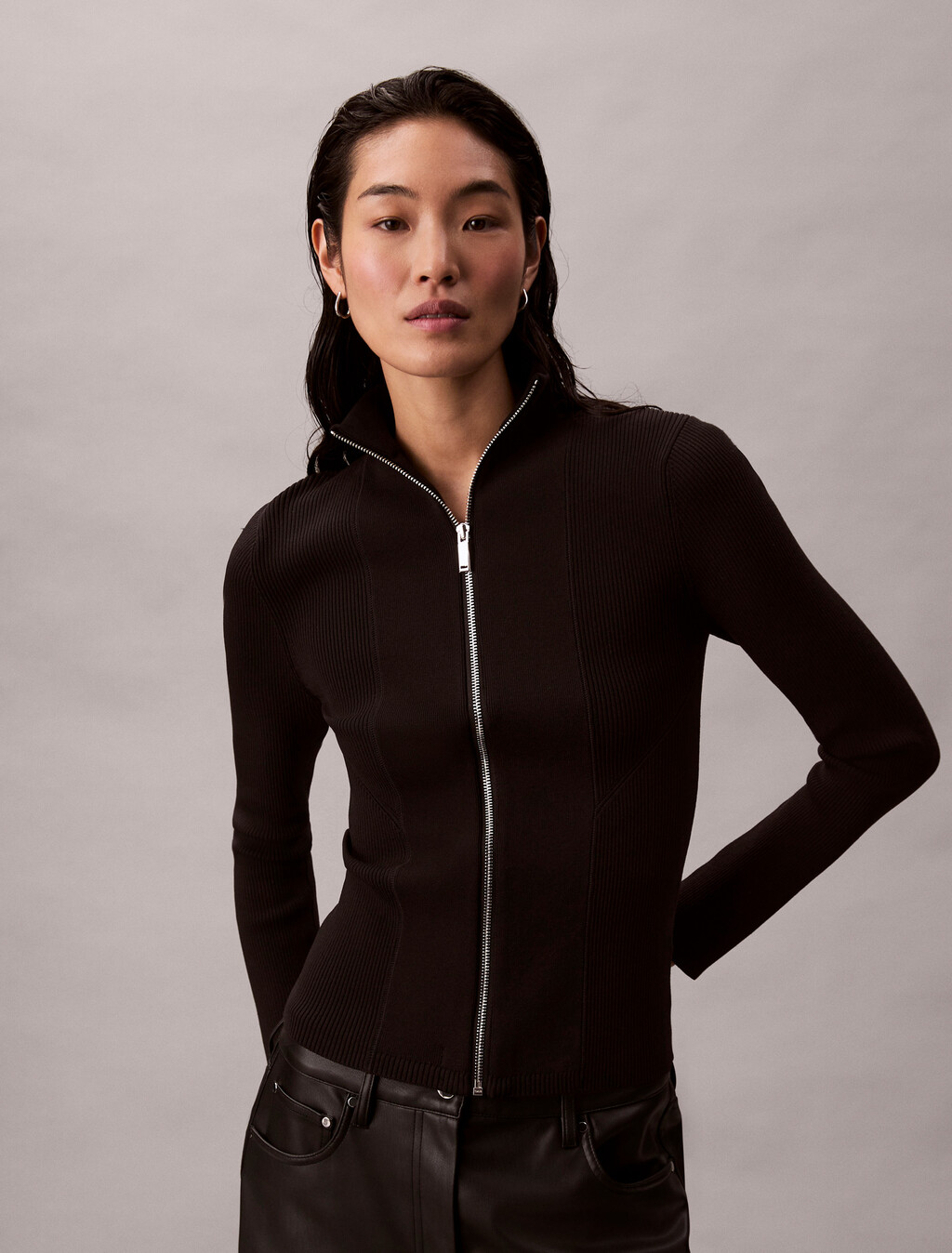 Tech Capsule Nylon Reißverschluss-Jacke