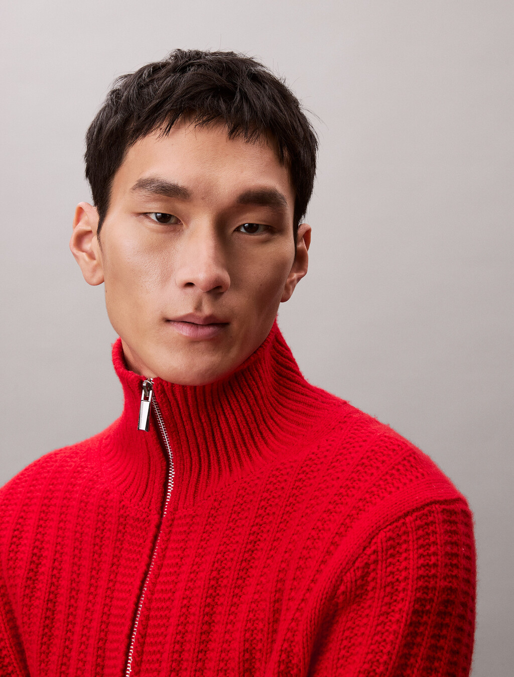 Cashmere-Strickpullover mit Reißverschluss zum Lunar New Year
