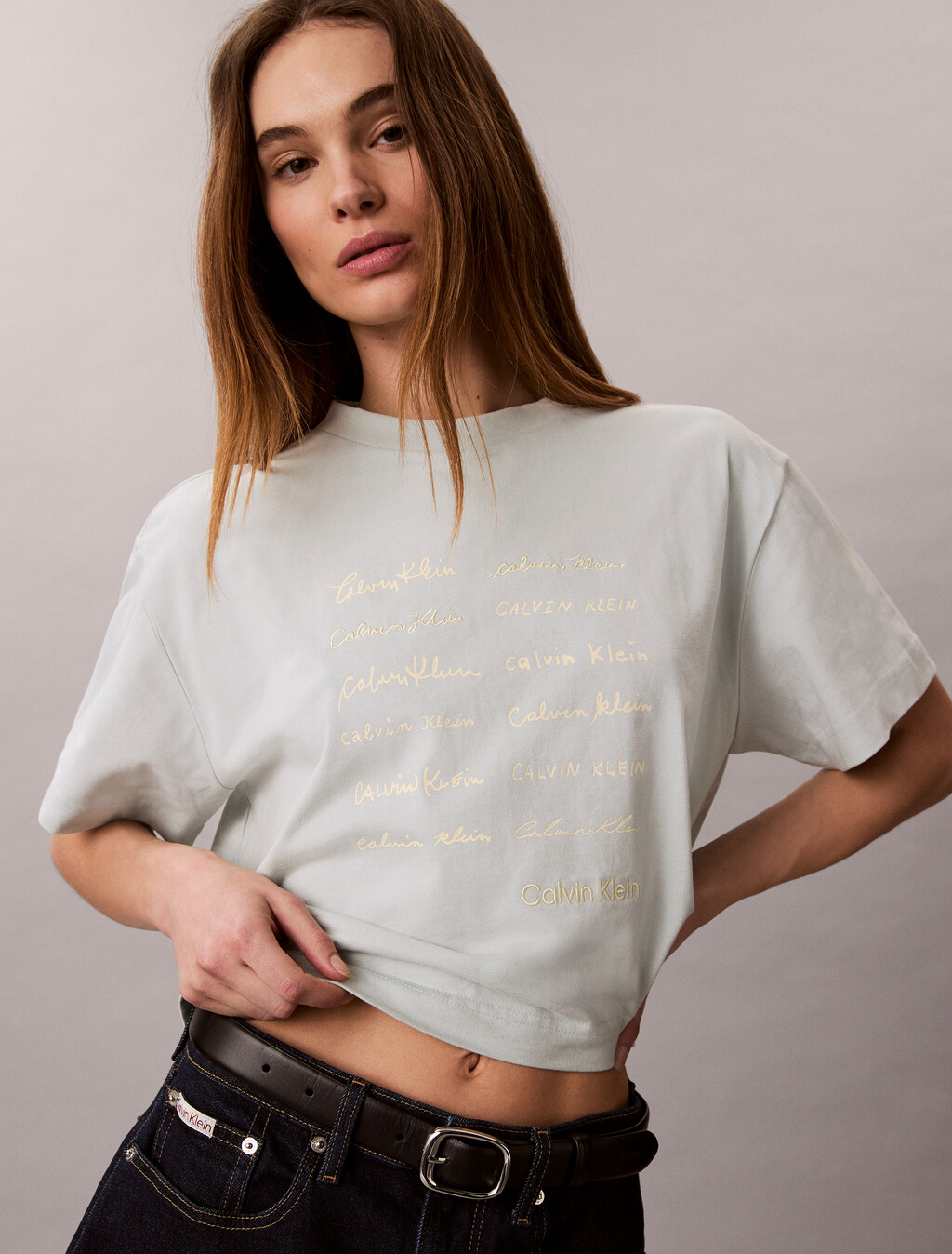 Abgeschnittenes boxy Graphic-T-Shirt