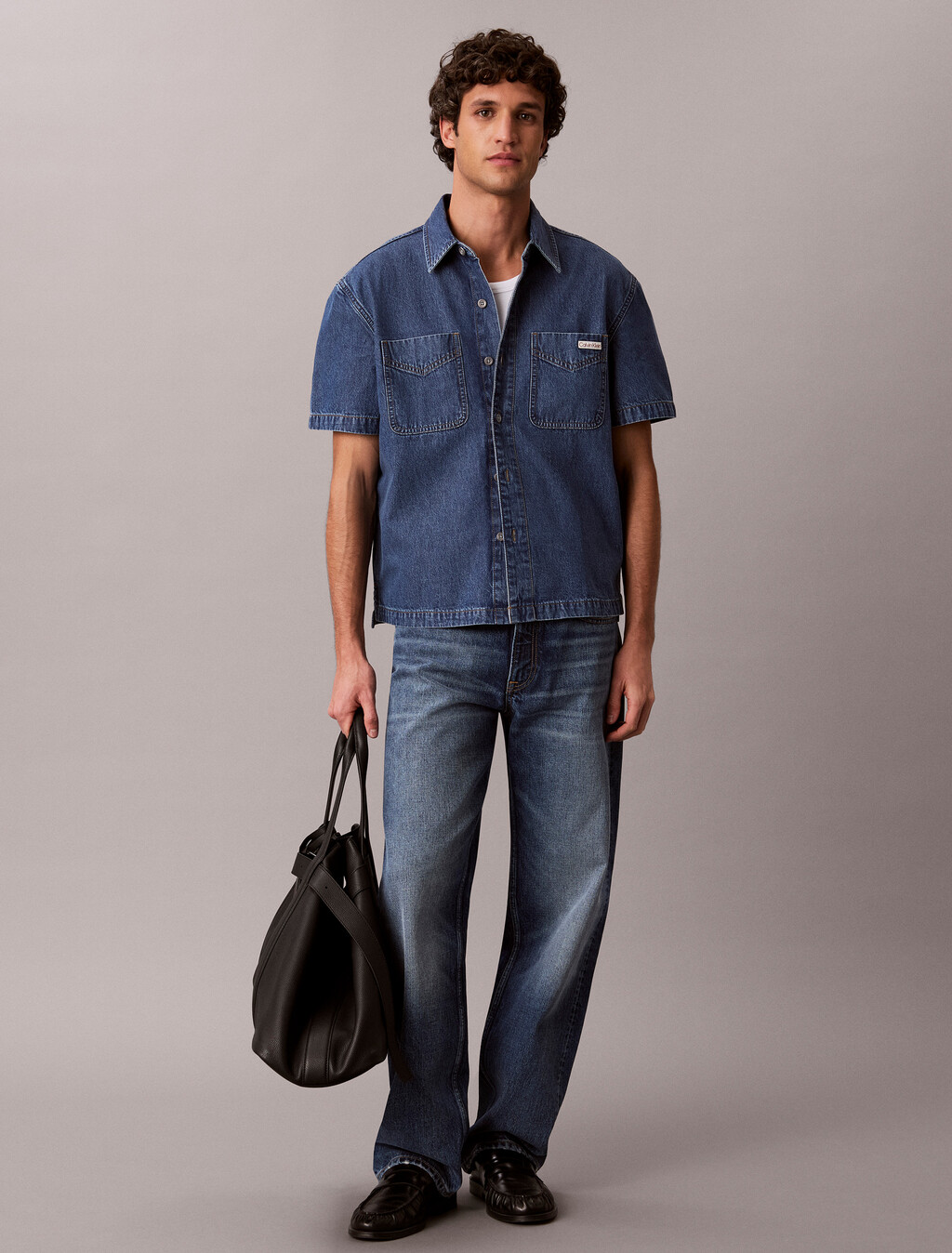 Boxy Denim Kurzarmhemd
