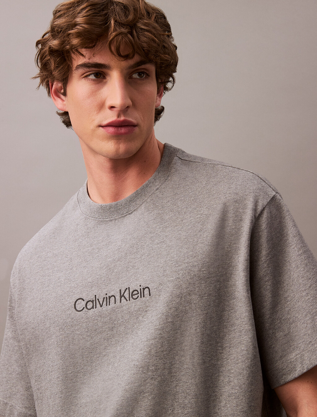 Calvin Logo Crew-Neck-T-Shirt
