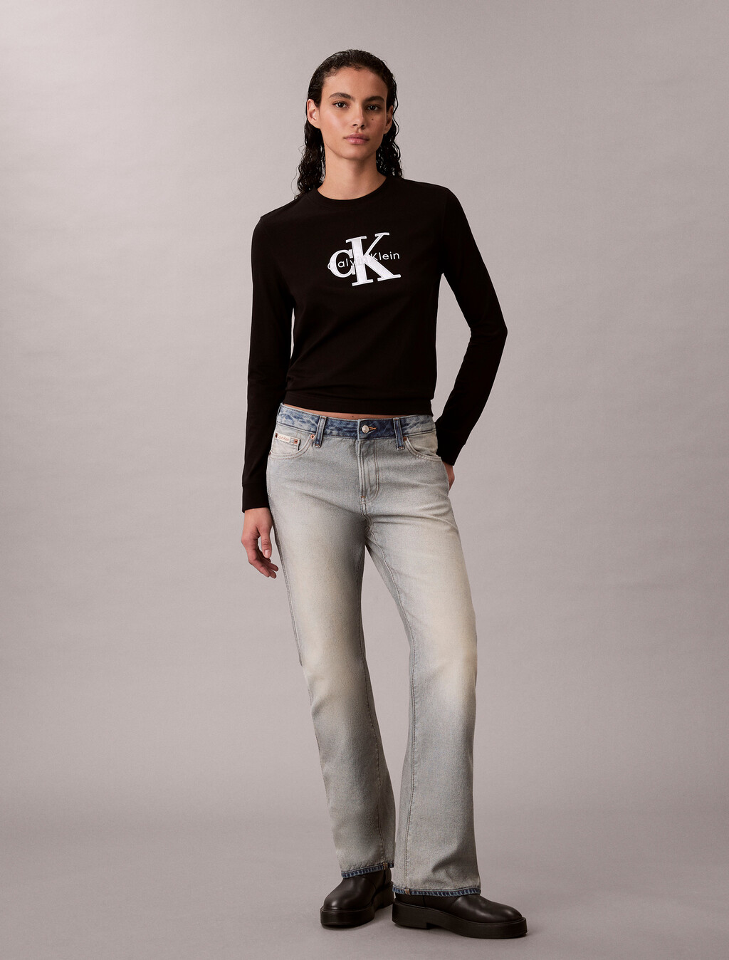 Monogram Langarm-T-Shirt
