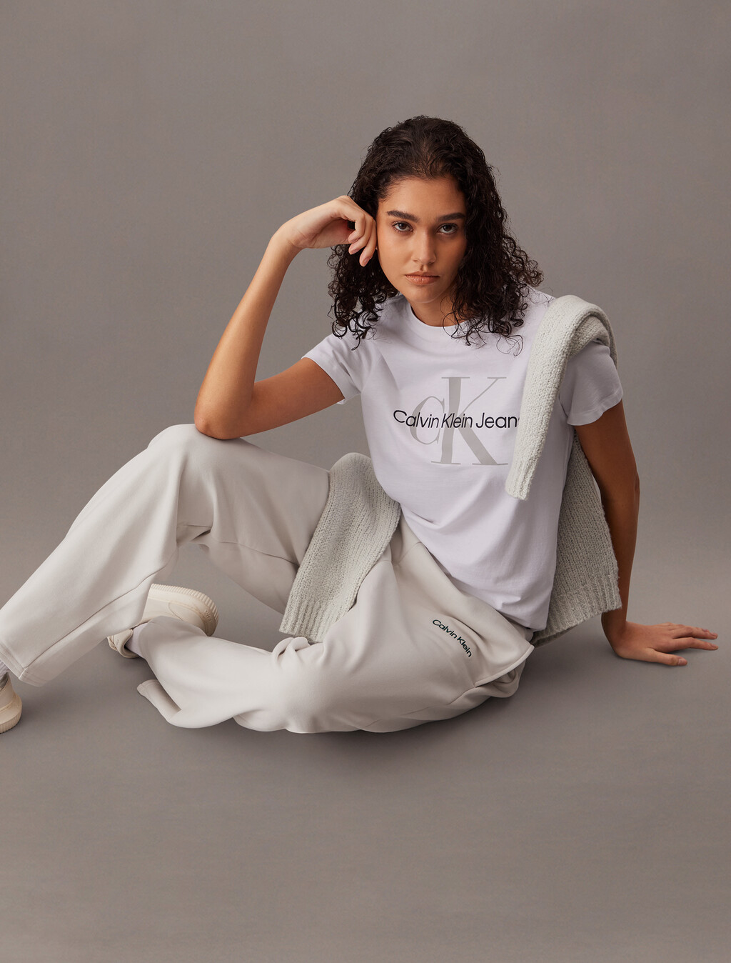 French-Terry-Leggings mit geradem Bein