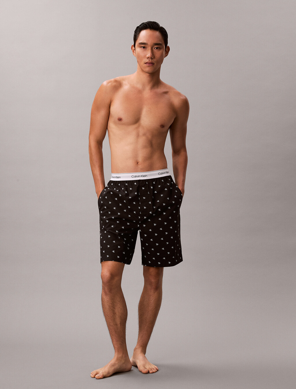Baumwoll-Popeline-Schlafshorts