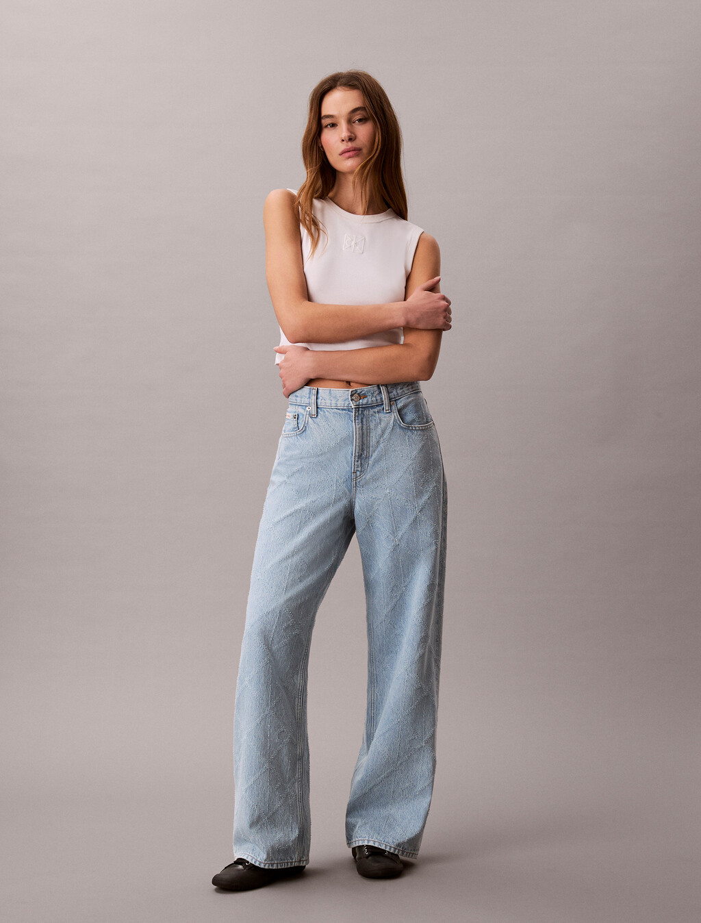 All-Over-Logo-Leggings mit lockerer Passform