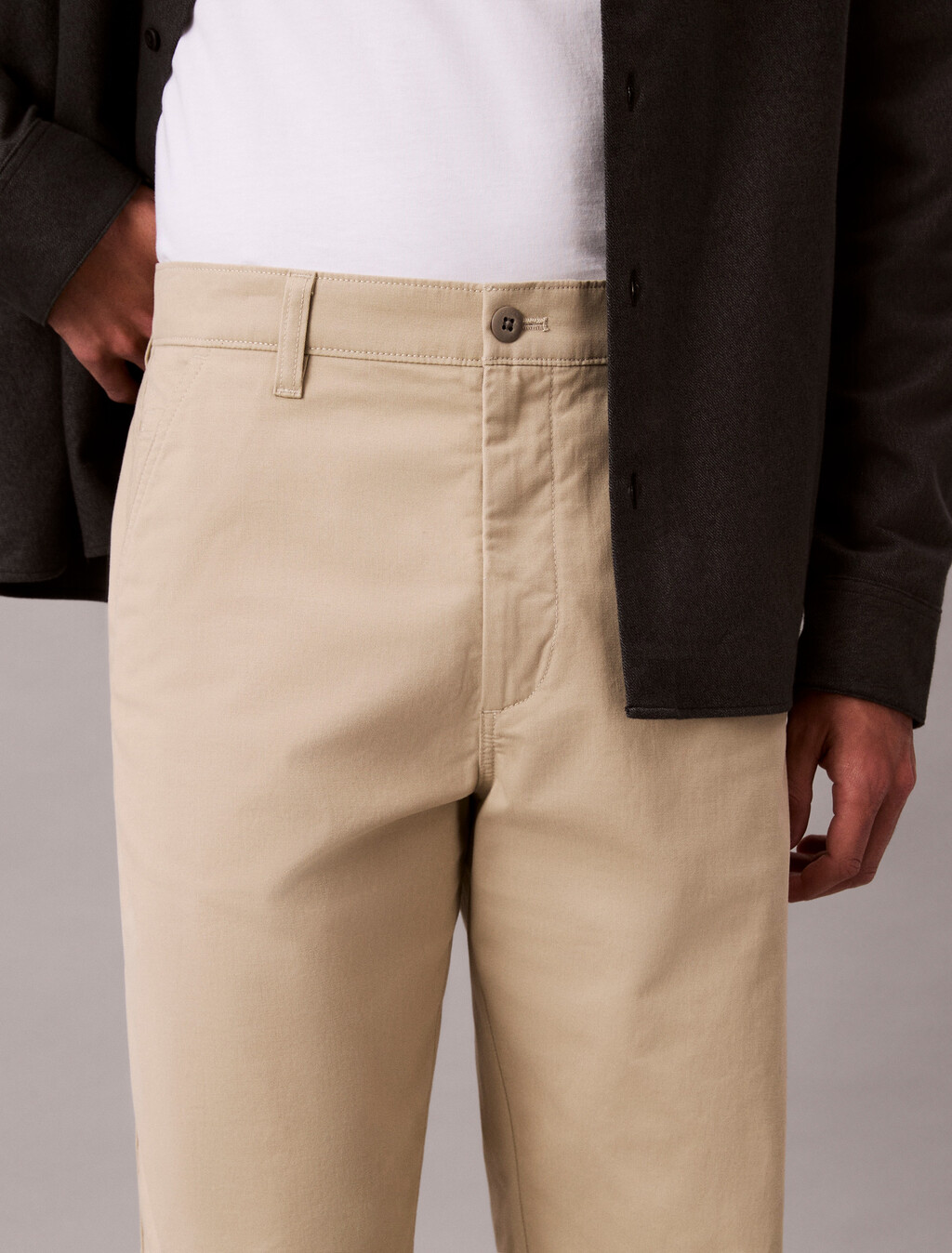 90er Jahre Gerade Twill-Chinos