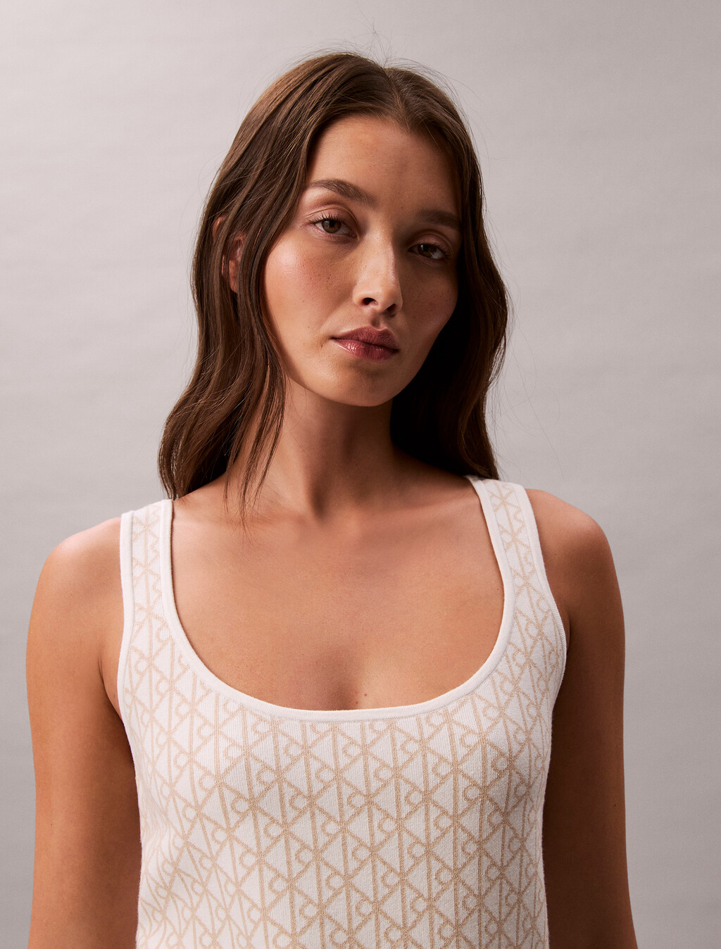 Monogram Tank Cardigan Zweiteiler