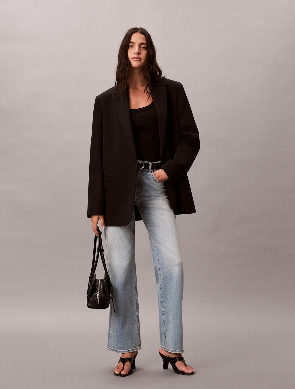 37,5 High-Rise-Weitbein-Jeans