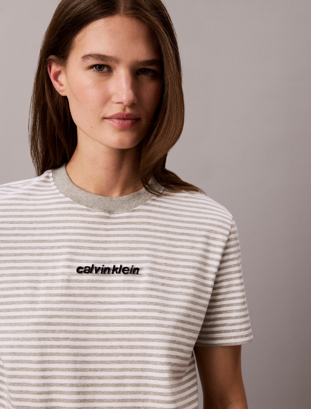 Classic Stripe Logo Print T-Shirt