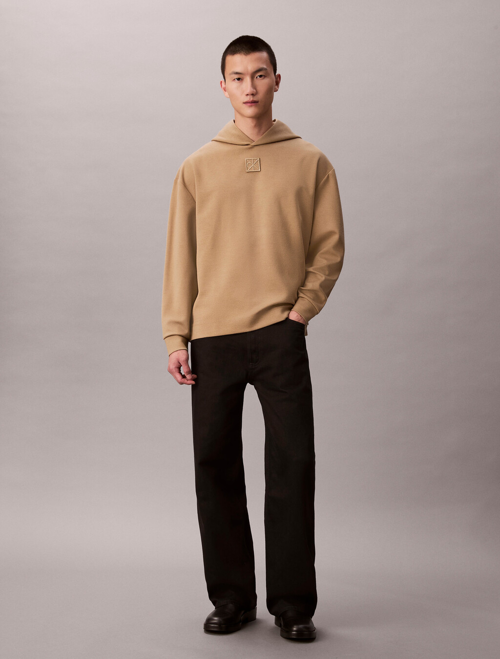 Stretch-Wollmischung Hoodie