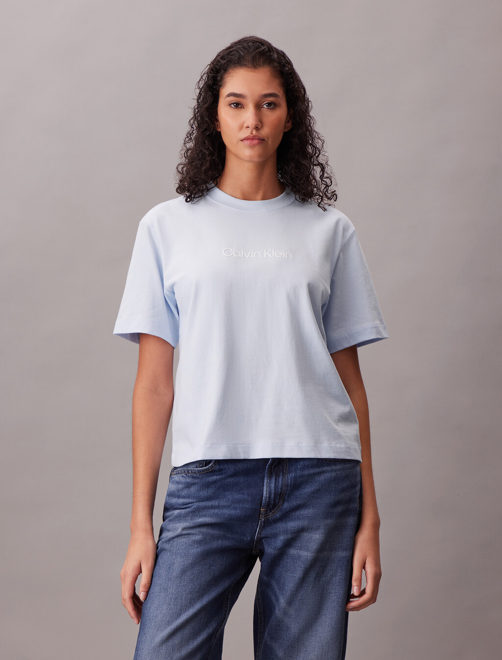 Lässiges Standard-Logo-Rundhals-T-Shirt