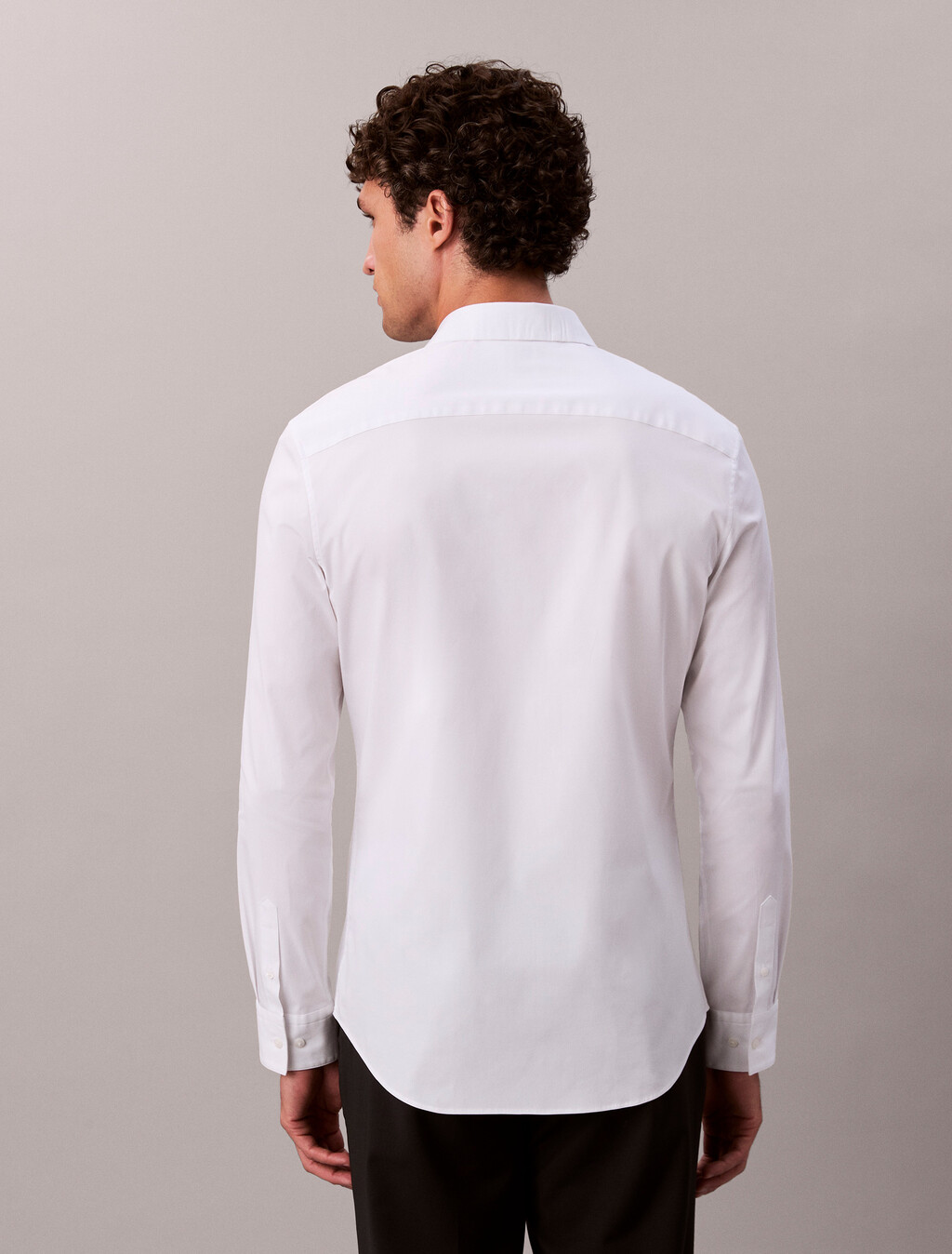 Schlanker Stretch-Poplin-Hemd