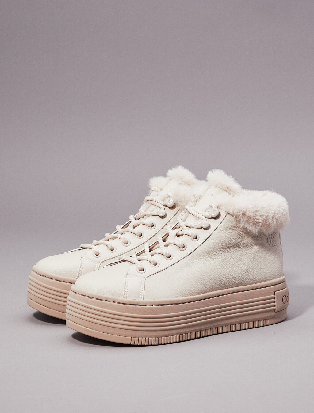 Lederne warme Winter-Plattform-Sneaker