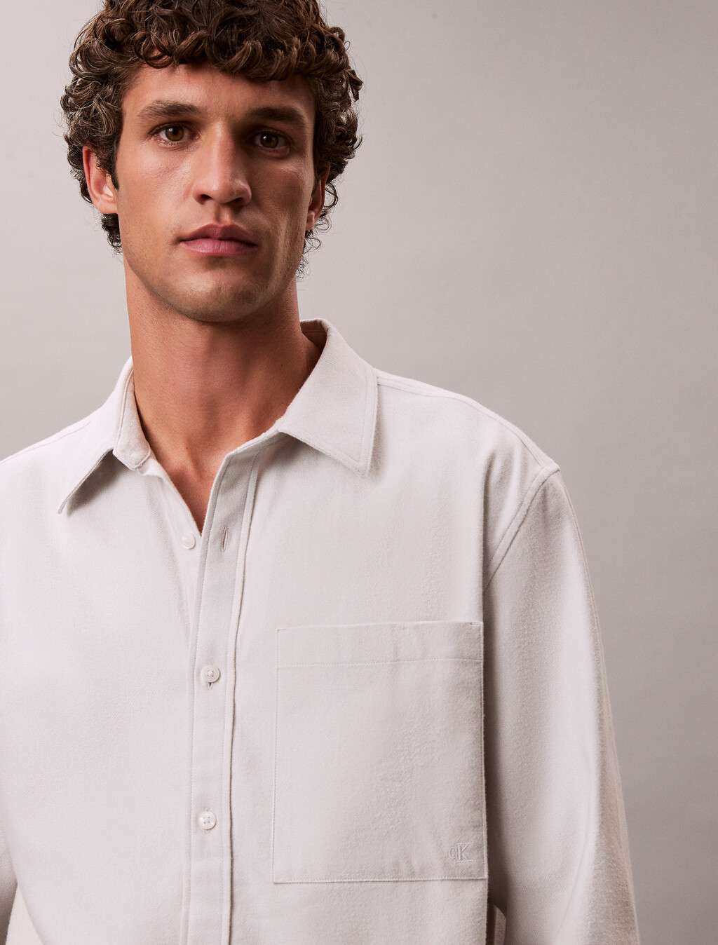 Melange-Flanell-Easy-Button-Down-Hemd
